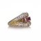 Kutchinsky 18kt Yellow Gold ruby and diamond cocktail ring - image 3