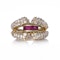 Kutchinsky 18kt Yellow Gold ruby and diamond cocktail ring - image 2