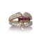 Kutchinsky 18kt Yellow Gold ruby and diamond cocktail ring - image 6