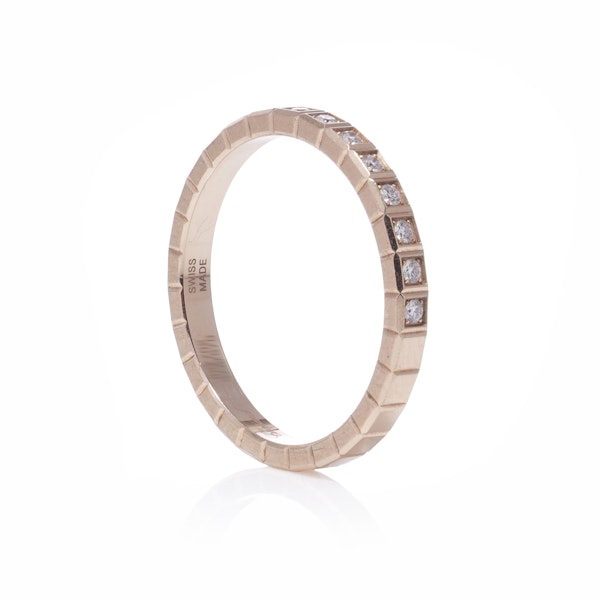 Chopard 18kt rose gold eternity style diamond band ring - image 5