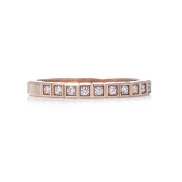 Chopard 18kt rose gold eternity style diamond band ring - image 2