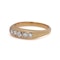 Vintage 22kt. gold five - stone diamond band ring - image 5