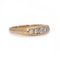 Vintage 22kt. gold five - stone diamond band ring - image 3