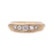 Vintage 22kt. gold five - stone diamond band ring - image 2