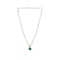 18kt gold snake chain necklace with emerald pendant - image 5