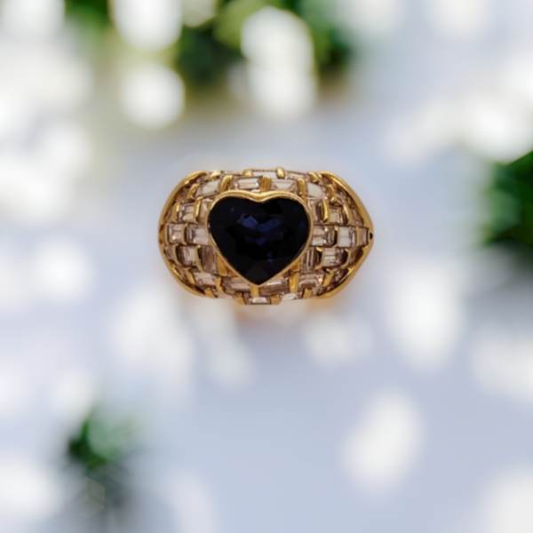 Sapphire and Diamond Cocktail Ring. - image 1