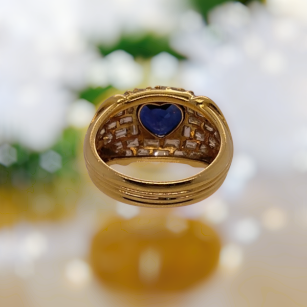 Sapphire and Diamond Cocktail Ring. - image 3