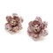 Modern Moira Pink Sapphire Diamond Gold and Silver Rose Brooch and Earrings Suite - image 8