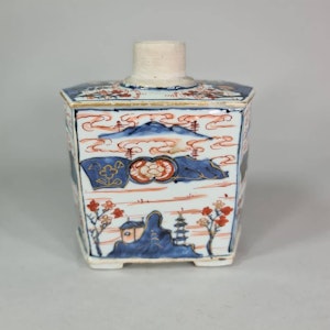 Chinese imari hexagonal caddy, Qianlong (1736-95)