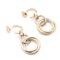 Cartier 18kt gold trinity hoop diamond earrings - image 5