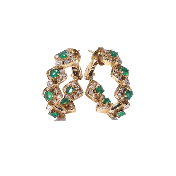 Vintage 18kt gold clip-on earrings, 1990s - image 2