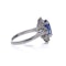 Chaumet 18kt gold natural blue sapphire diamond cluster ring - image 3