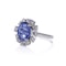 Chaumet 18kt gold natural blue sapphire diamond cluster ring - image 7