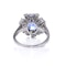 Chaumet 18kt gold natural blue sapphire diamond cluster ring - image 4