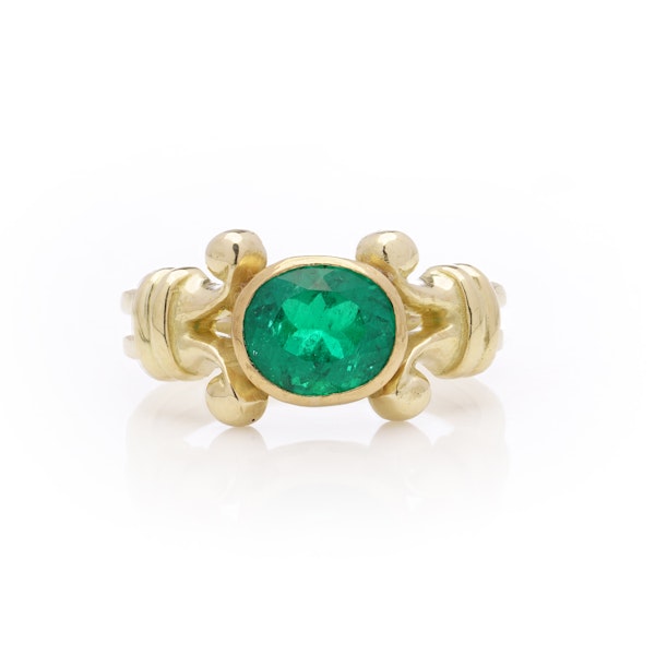 Theo Fennell 18 kt. Yellow gold 1.50ct. Emerald ring - image 8