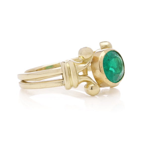 Theo Fennell 18 kt. Yellow gold 1.50ct. Emerald ring - image 4