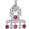 Platinum Art Deco Ruby and Diamond Chandelier Earrings - image 4