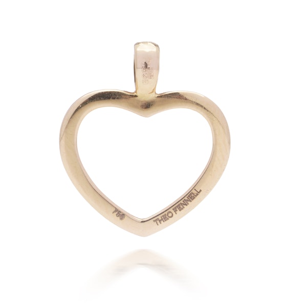 Theo Fennell 18kt Gold Diamond Heart Pendant - image 3