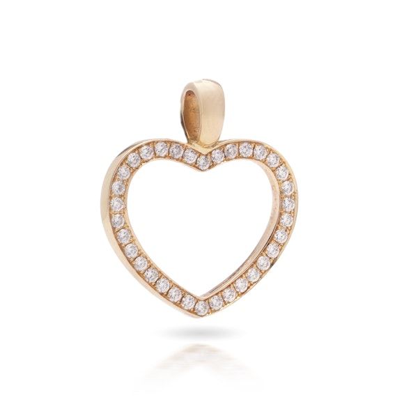 Theo Fennell 18kt Gold Diamond Heart Pendant - image 2