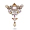 C.A. Giuliano 18kt gold and Enamel and Gem-Set Brooch - image 4