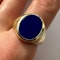 Chunky Lapis Signet Ring SADDINGTONS STAND 375 - image 2