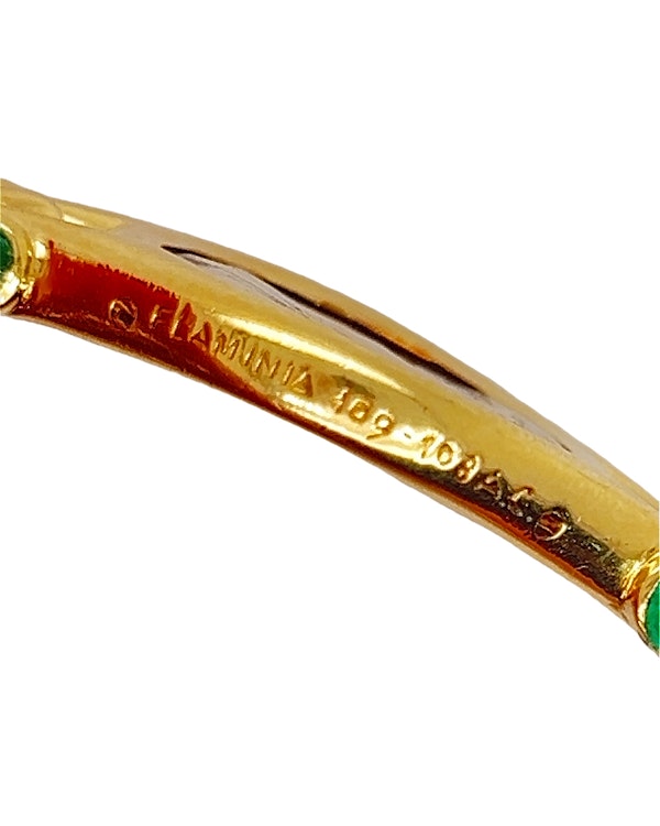 Bulgari ‘Monete’ Ancient Coin, Emerald And Gold Bangle Bracelet - image 3