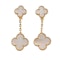 Van Cleef & Arpels Magic Alhambra Two Motifs Mother of Pearl Yellow Gold Earring - image 1