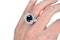 Natural Sapphire & Diamond Ring - image 2