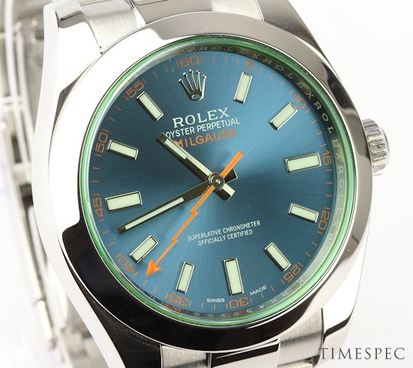 Rolex Milgauss | Ref 116400GV | Blue Dial | Steel | Year 2014 |  Box and Papers - image 2