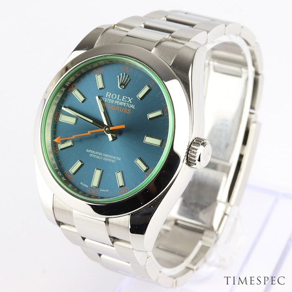 Rolex Milgauss | Ref 116400GV | Blue Dial | Steel | Year 2014 |  Box and Papers - image 4