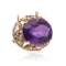 Victorian 18kt Gold Amethyst Brooch - image 6