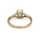 Vintage 18kt yellow gold natural Colombian emerald solitaire ring. - image 4