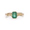 Vintage 18kt yellow gold natural Colombian emerald solitaire ring. - image 6