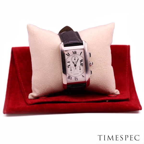 Cartier Tank Americaine | 18K White Gold | Chronograph. - image 6