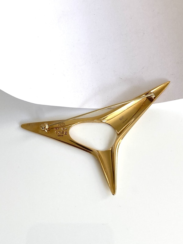 Georg Jensen 18k Brooch by Henning Koppel - image 2