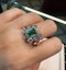 Emerald & mixed diamonds ring - image 4