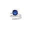 4.78ct. Blue sapphire & diamond spiral ring - image 1