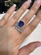 4.78ct. Blue sapphire & diamond spiral ring - image 2