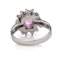 18kt white gold pink sapphire and diamond cluster ring. - image 5