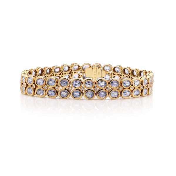 18kt gold 20.93 cts. aquamarine and 0.37 cts. diamond bracelet - image 6