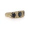 Vintage 18kt Gold Three-Stone Sapphire Ring - image 3