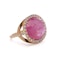 18kt Gold Ring with a glass - filled ruby and diamonds. - image 5