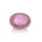 18kt Gold Ring with a glass - filled ruby and diamonds. - image 2