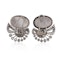 Vintage Platinum Half Pearl and Diamond Clip-On Earrings. - image 4