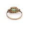 Victorian 18kt gold emerald cluster ring. - image 4