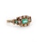 Victorian 18kt gold emerald cluster ring. - image 6