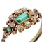 Victorian 18kt gold emerald cluster ring. - image 5