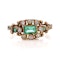 Victorian 18kt gold emerald cluster ring. - image 3