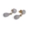 18kt yellow and white gold diamond drop earrings - image 2