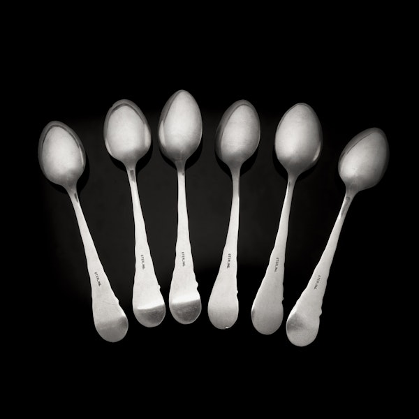 6 sterling silver teaspoons with dragon motif - image 4